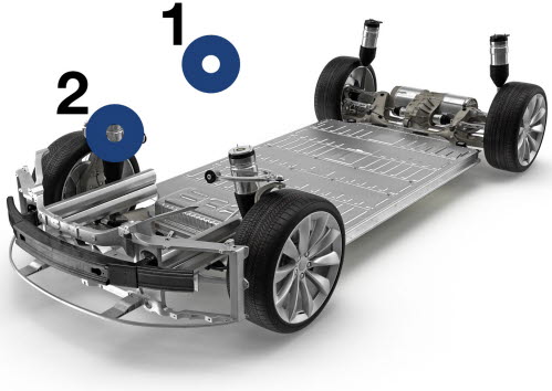 Components for chassi electric car