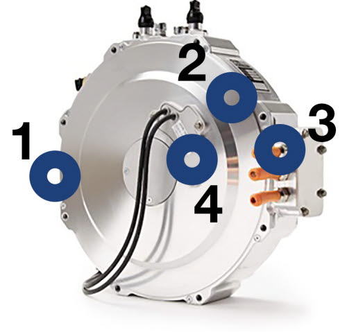 Electric car engine components