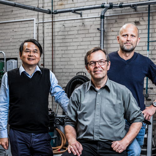Tre innovatörer: Björn Skårman, Ye Zhou och Hilmar Vidarsson